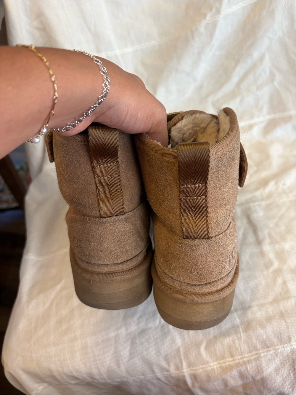 UGG Chestnut Suede Neumel Platform Boots - Picture 3 of 7